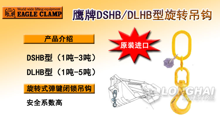 鷹牌DSHB/DLHB型旋轉吊鉤產品介紹