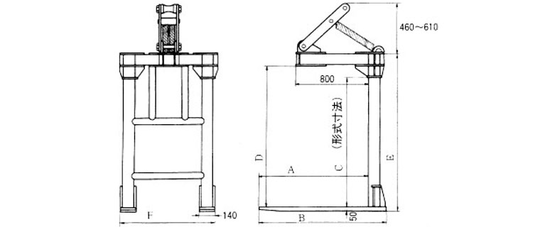 CF鋼板鉗尺寸圖